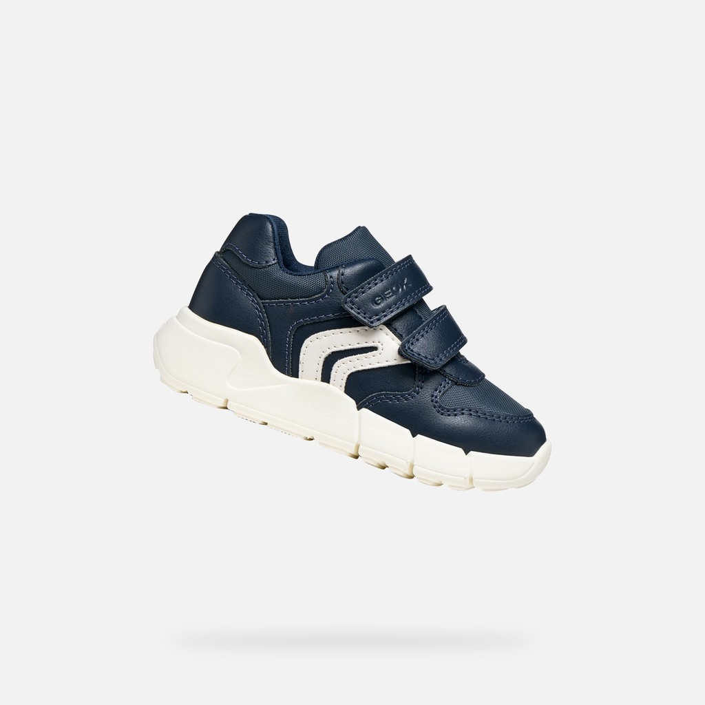 Lightweight cushioned sneakers FLEXYPER MINI TODDLER BOY Navy/White - image number 0 | GEOX
