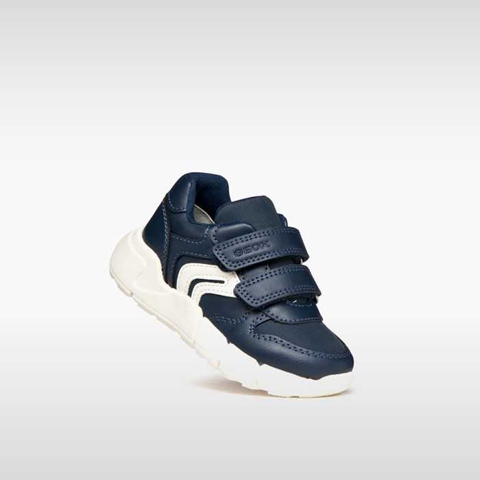 Lightweight cushioned sneakers FLEXYPER MINI TODDLER BOY Navy/White | GEOX