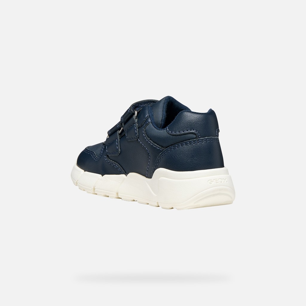 Lightweight cushioned sneakers FLEXYPER MINI TODDLER BOY Navy/White - image number 3 | GEOX