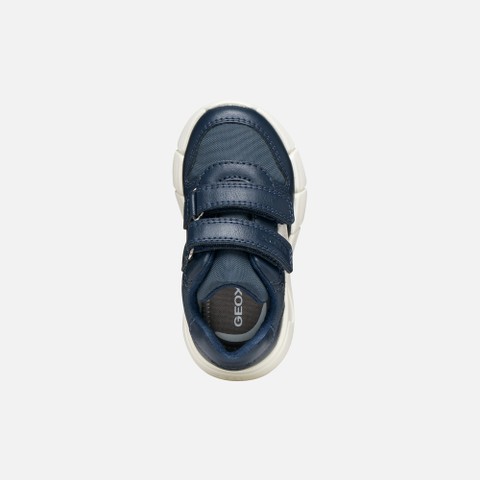 Lightweight cushioned sneakers FLEXYPER MINI TODDLER BOY Navy/White - image number 5 | GEOX