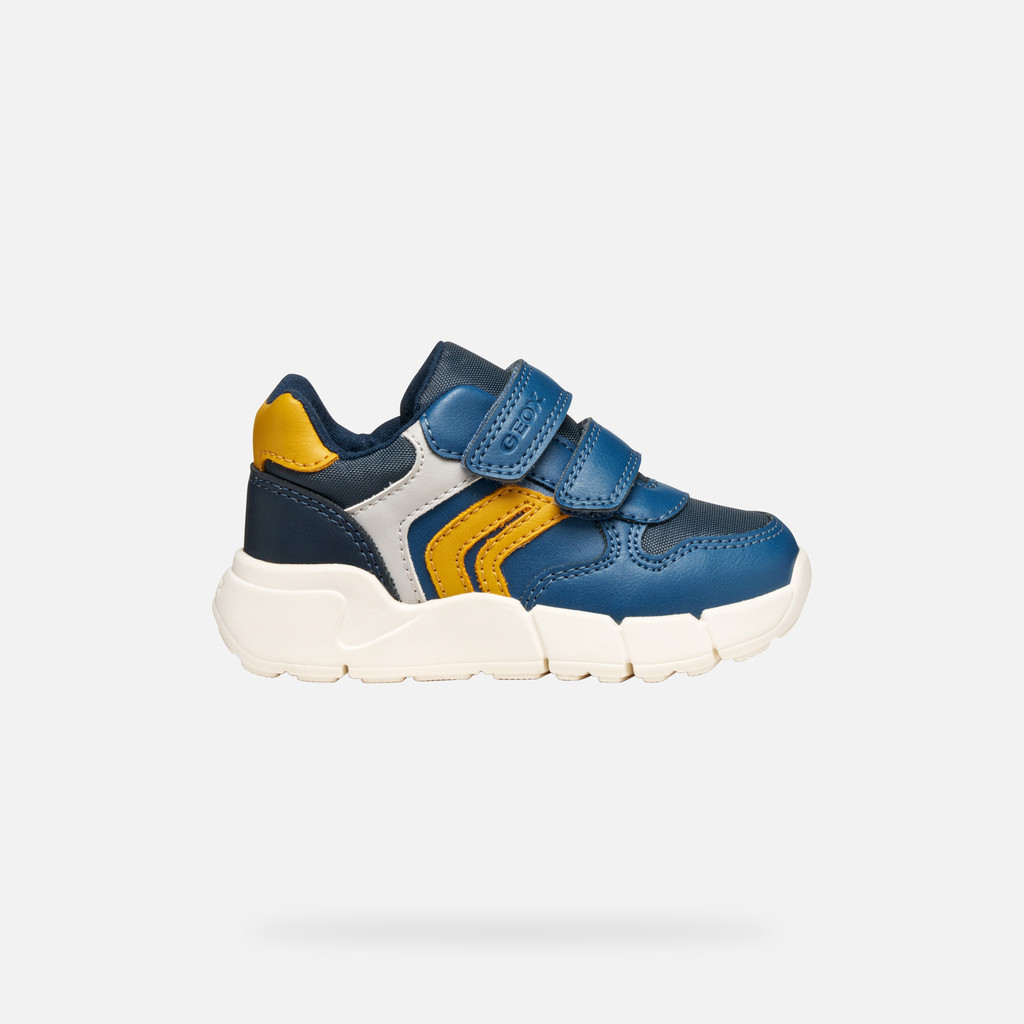 Sneakers with straps FLEXYPER MINI TODDLER BOY Avio/Ochre - image number 1 | GEOX