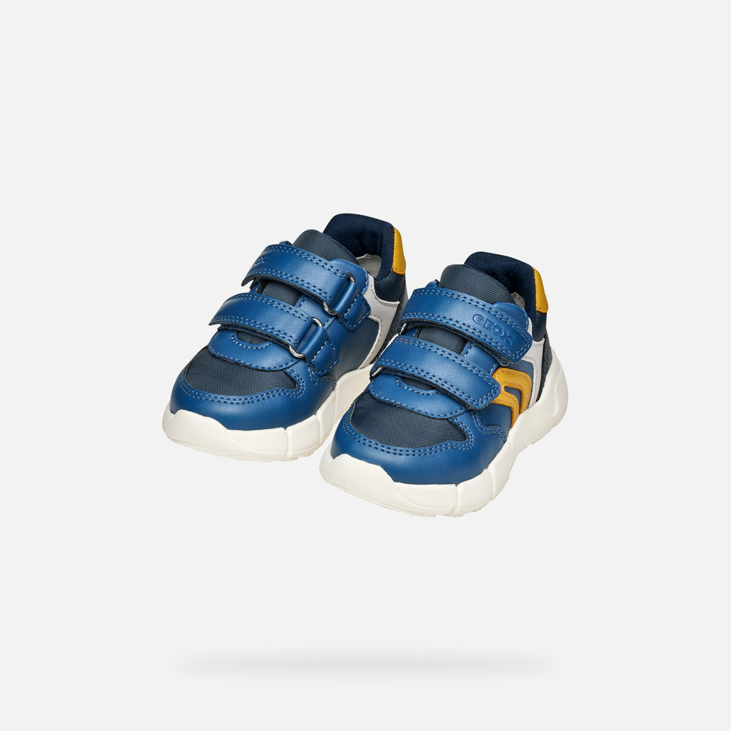 Sneakers with straps FLEXYPER MINI TODDLER BOY Avio/Ochre - image number 7 | GEOX