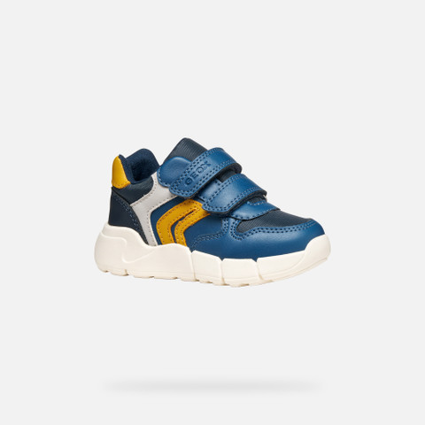 Sneakers with straps FLEXYPER MINI TODDLER BOY Avio/Ochre - image number 2 | GEOX