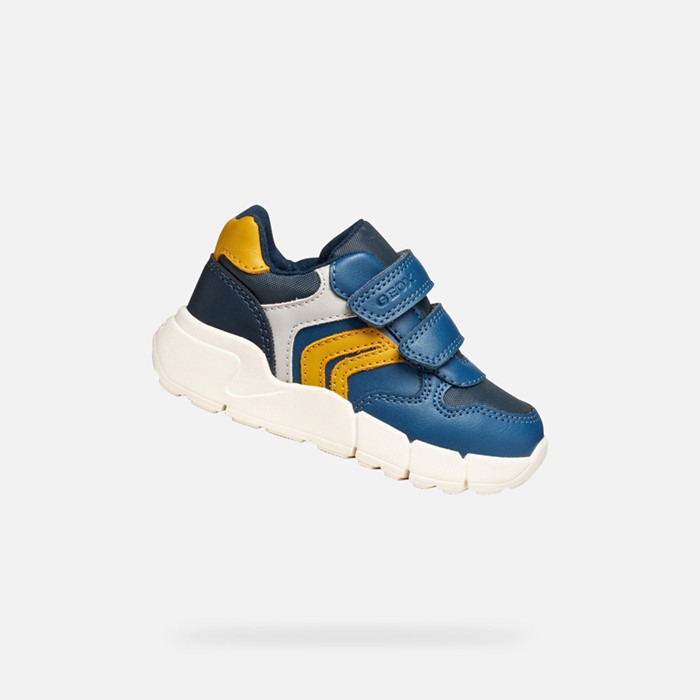 Sneakers with straps FLEXYPER MINI TODDLER Avio/Ochre | GEOX