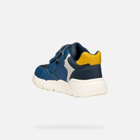 Sneakers with straps FLEXYPER MINI TODDLER BOY Avio/Ochre - image number 3 | GEOX