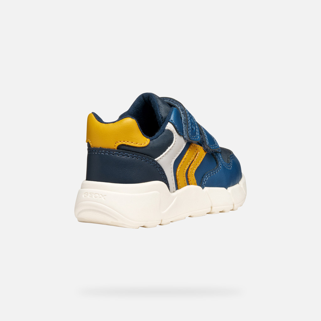 Sneakers with straps FLEXYPER MINI TODDLER BOY Avio/Ochre - image number 4 | GEOX