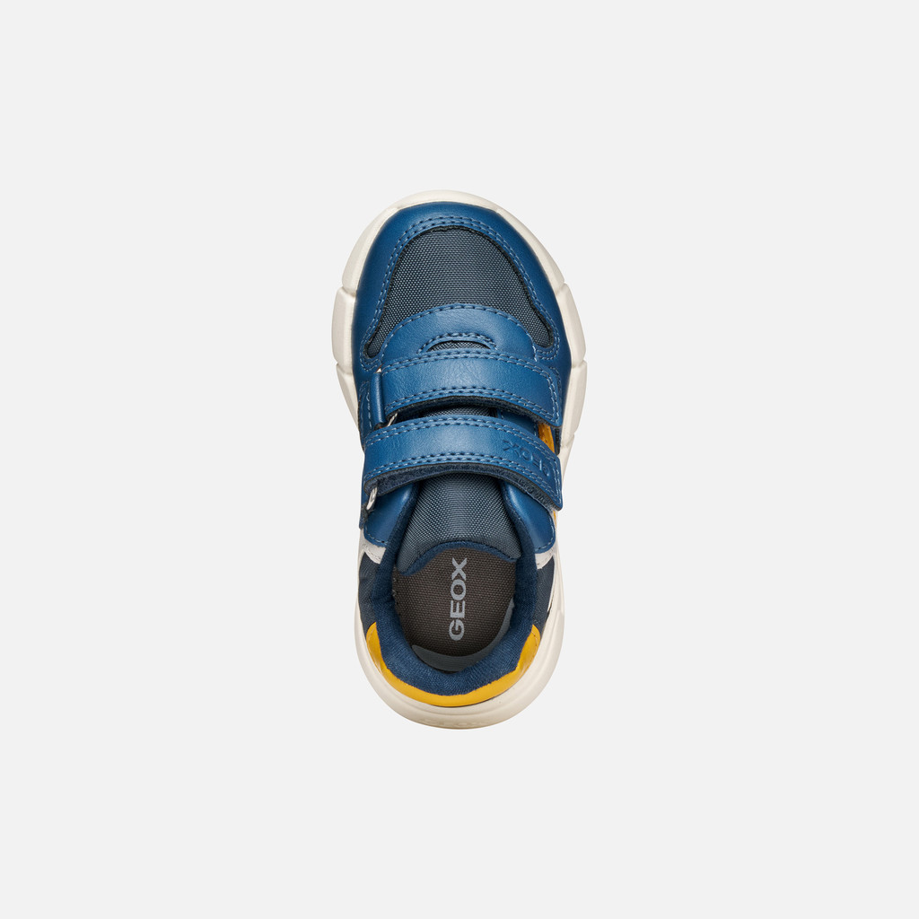 Sneakers with straps FLEXYPER MINI TODDLER BOY Avio/Ochre - image number 5 | GEOX