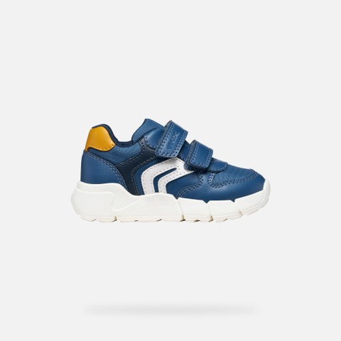 Lightweight cushioned sneakers FLEXYPER MINI TODDLER Avio/Orange - image number 1 | GEOX