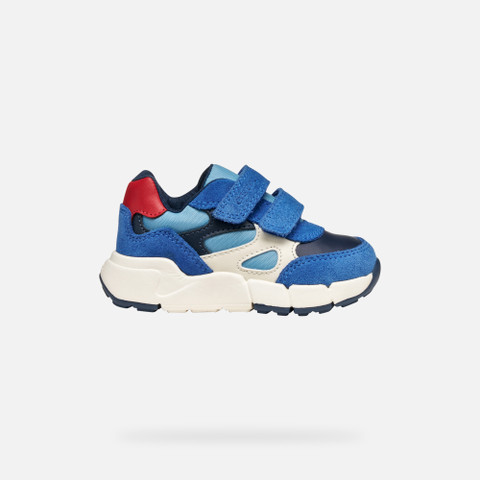 Sneakers with straps FLEXYPER MINI BABY Royal/Red - image number 1 | GEOX