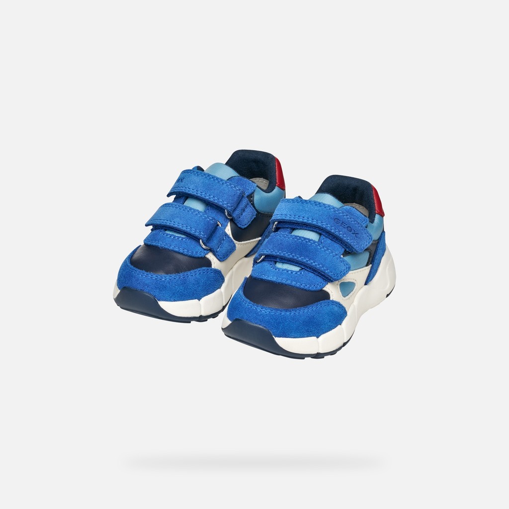 Sneakers with straps FLEXYPER MINI BABY Royal/Red - image number 7 | GEOX