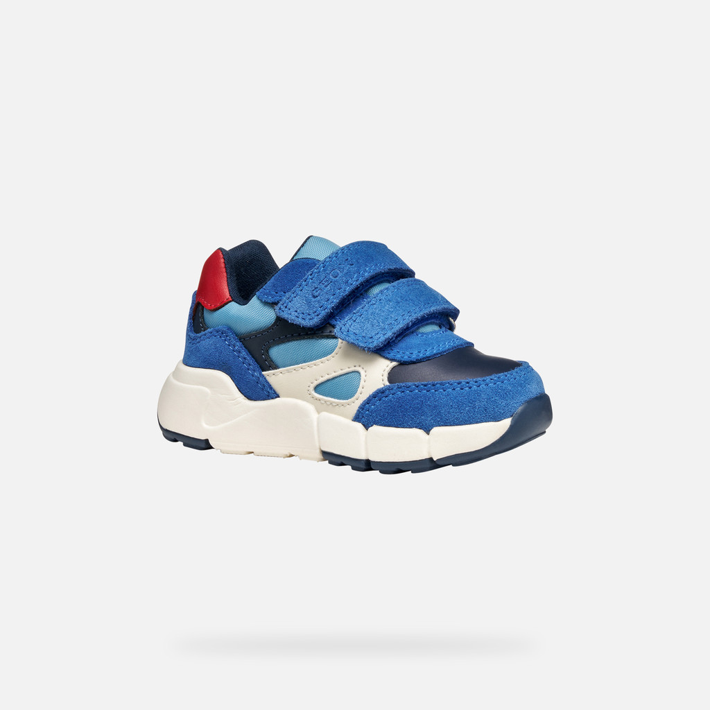 Sneakers with straps FLEXYPER MINI BABY Royal/Red - image number 2 | GEOX