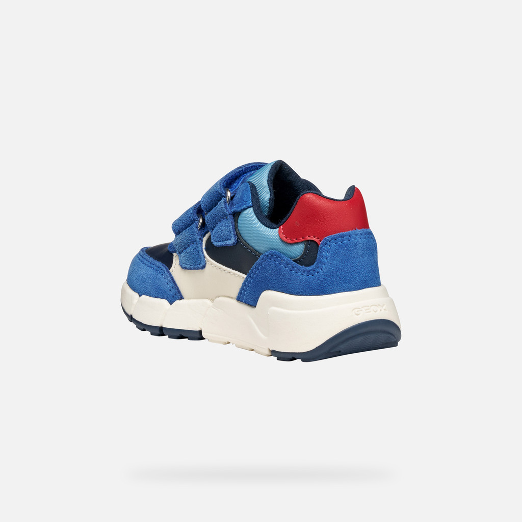 Sneakers with straps FLEXYPER MINI BABY Royal/Red - image number 3 | GEOX