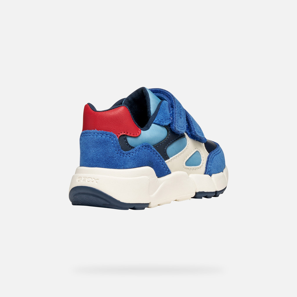 Sneakers with straps FLEXYPER MINI BABY Royal/Red - image number 4 | GEOX