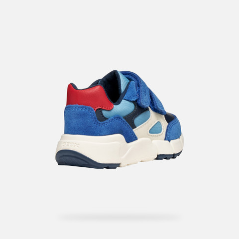 Sneakers with straps FLEXYPER MINI BABY Royal/Red - image number 4 | GEOX