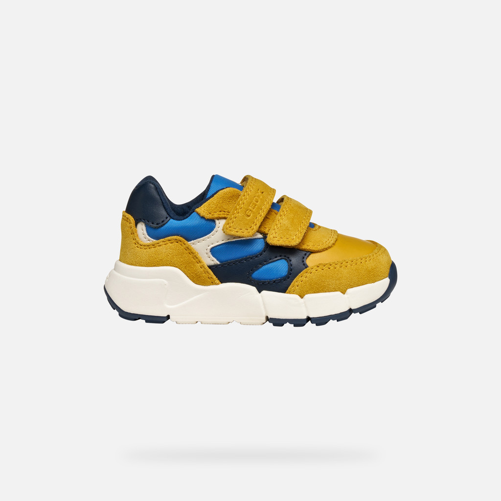 Sneakers with straps FLEXYPER MINI BABY Ochre/Bluette - image number 1 | GEOX