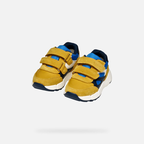Sneakers with straps FLEXYPER MINI BABY Ochre/Bluette - image number 7 | GEOX