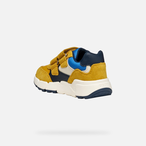 Sneakers with straps FLEXYPER MINI BABY Ochre/Bluette - image number 3 | GEOX