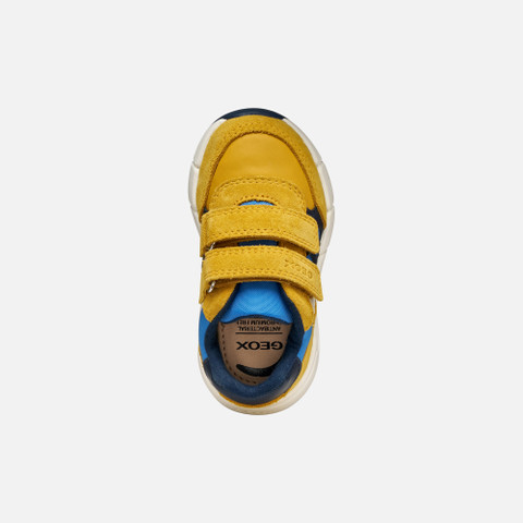 Sneakers with straps FLEXYPER MINI BABY Ochre/Bluette - image number 5 | GEOX