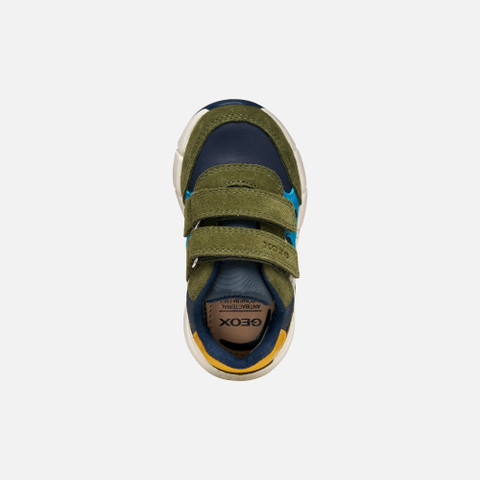 Sneakers with straps FLEXYPER MINI BABY Dark Green/Navy - image number 5 | GEOX
