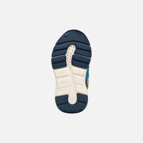 Sneakers with straps FLEXYPER MINI BABY Dark Green/Navy - image number 6 | GEOX