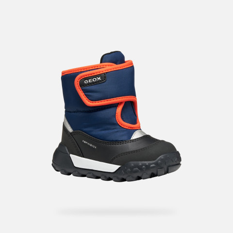 Winter boots TREKKYUP ABX BABY Navy/Orange - image number 2 | GEOX