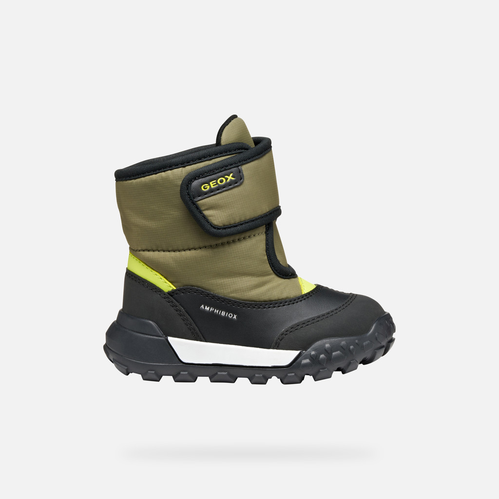 Winter boots TREKKYUP ABX BABY Mimetic/Lime - image number 1 | GEOX