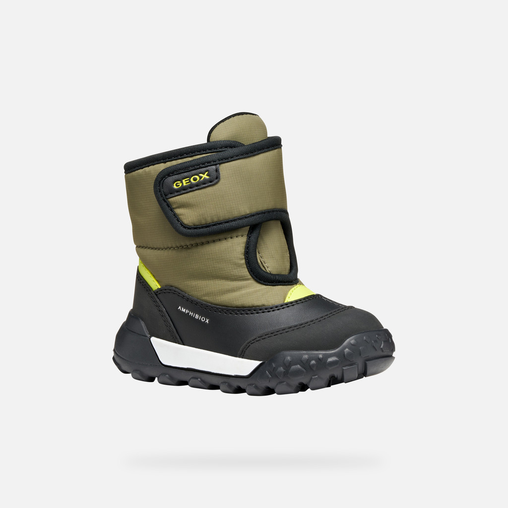 Winter boots TREKKYUP ABX BABY Mimetic/Lime - image number 2 | GEOX