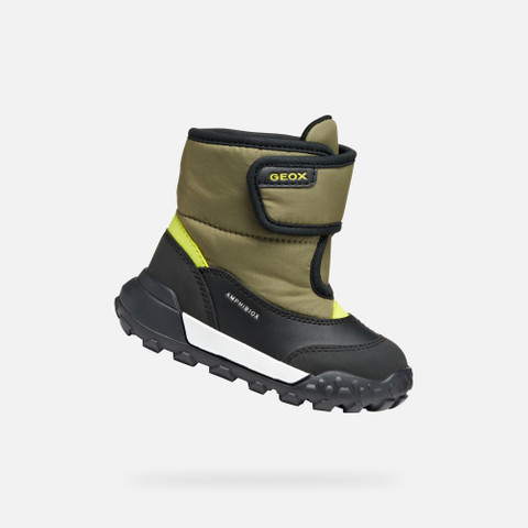Winter boots TREKKYUP ABX BABY Mimetic/Lime - image number 0 | GEOX