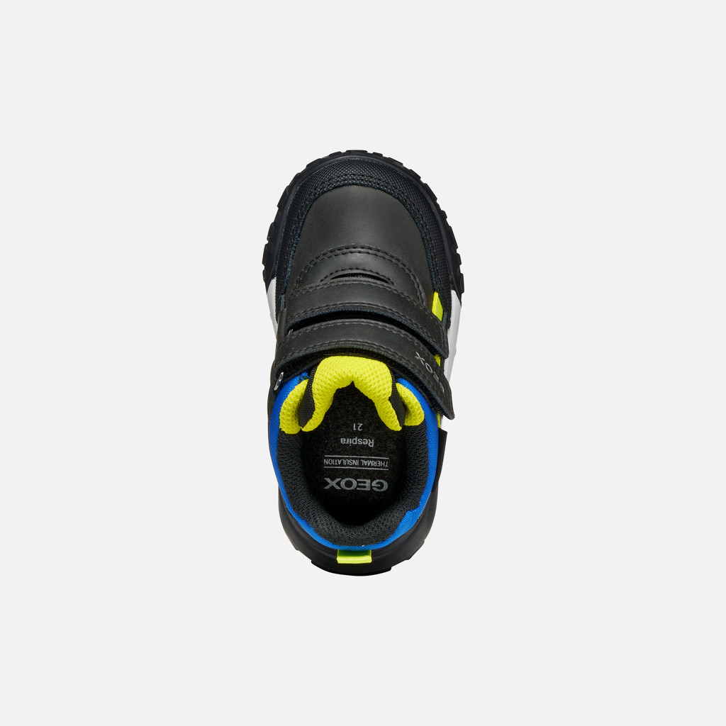 Waterproof ankle boots TREKKYUP ABX BABY Black/Fluo Green - image number 5 | GEOX