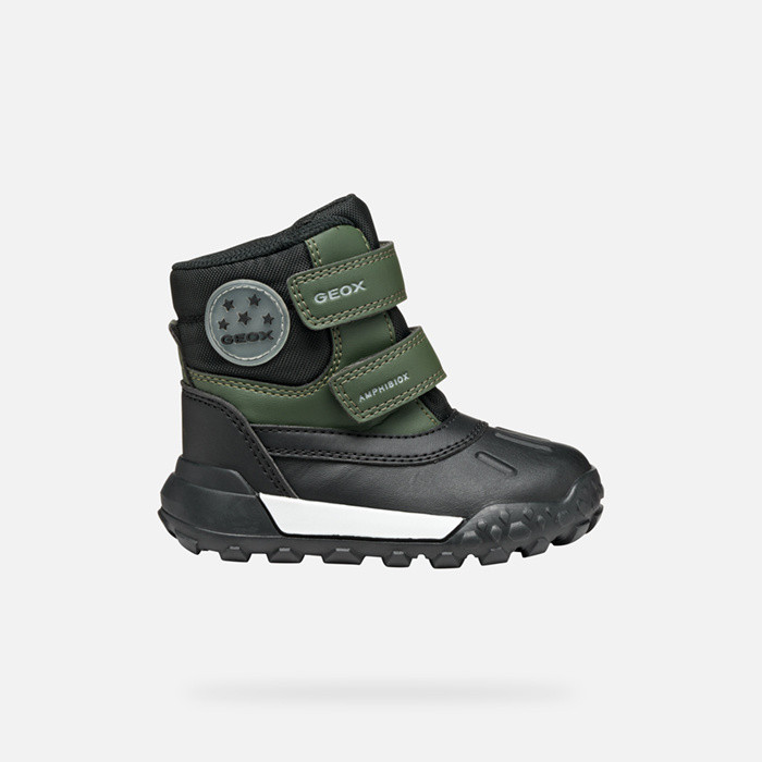 Winter boots TREKKYUP ABX BABY Dark Green/Black | GEOX