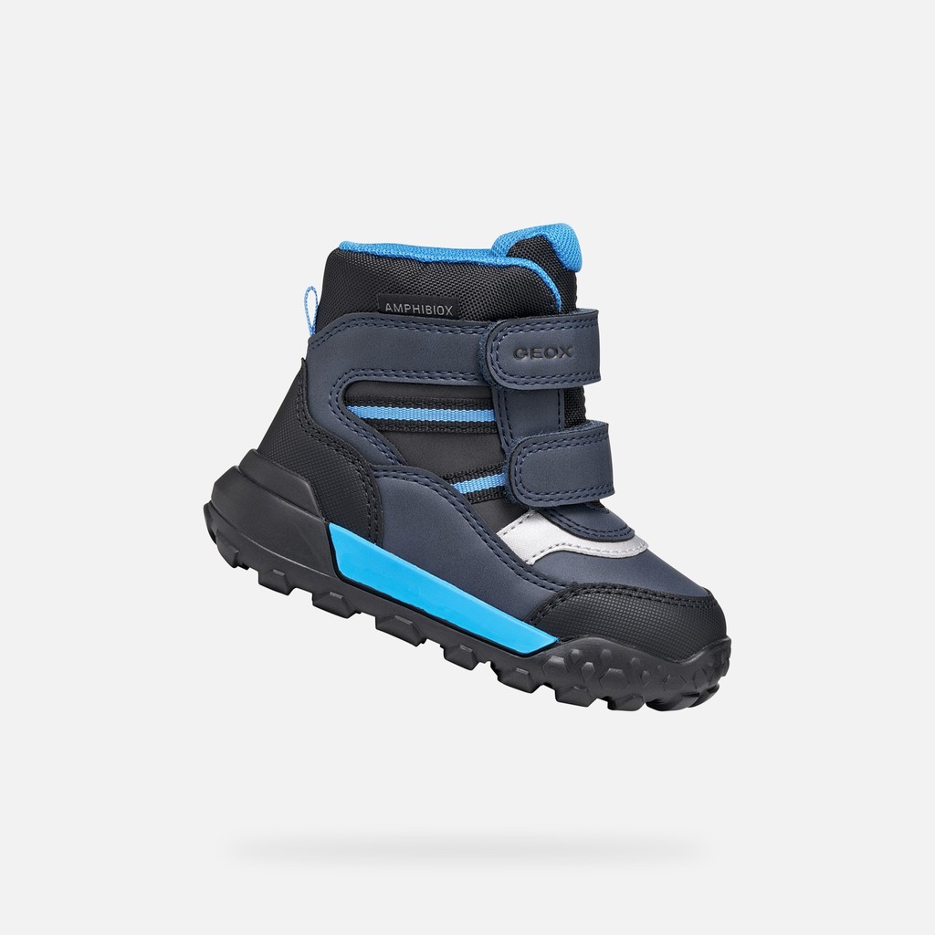 Waterproof ankle boots TREKKYUP ABX TODDLER BOY Black/Light Blue - image number 0 | GEOX