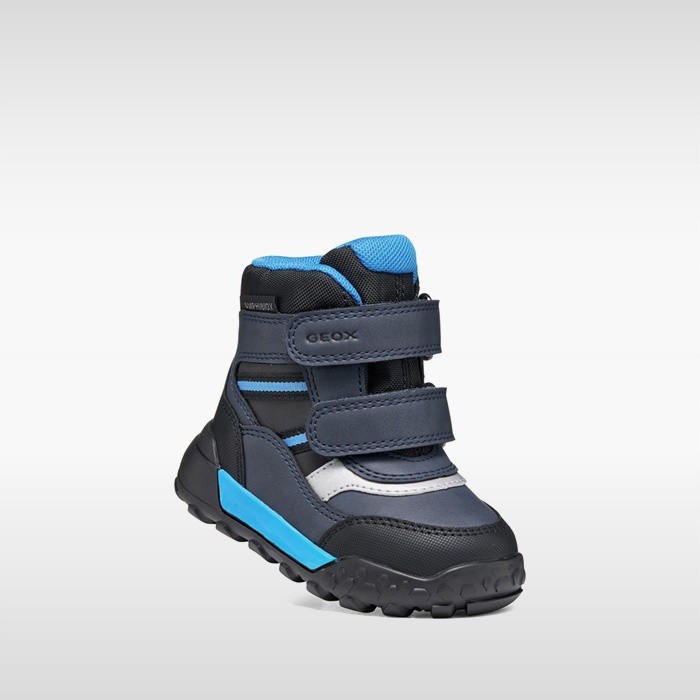 Waterproof ankle boots TREKKYUP ABX TODDLER BOY Black/Light Blue | GEOX