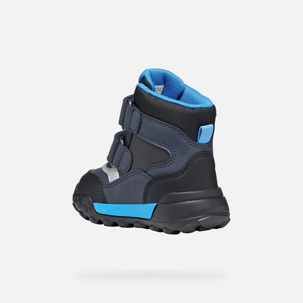 Waterproof ankle boots TREKKYUP ABX TODDLER BOY Black/Light Blue - image number 3 | GEOX