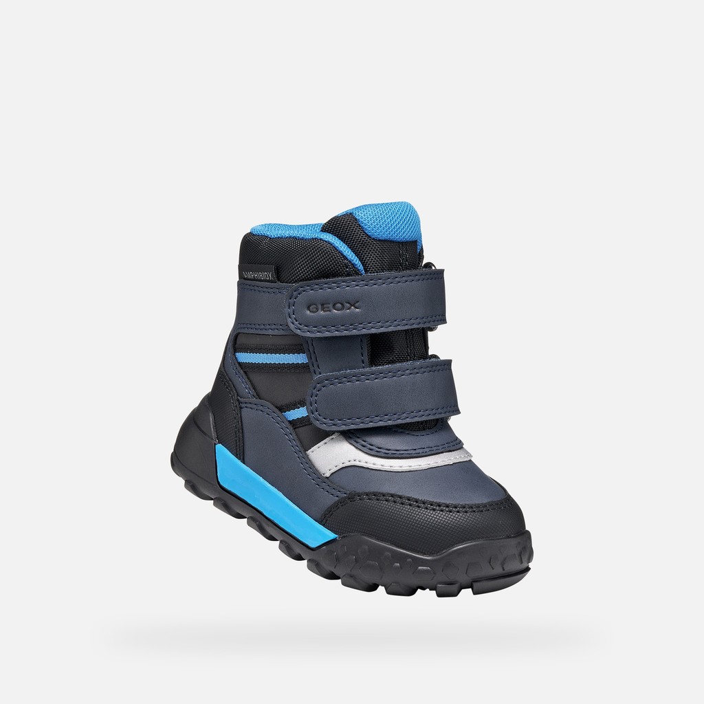 Waterproof ankle boots TREKKYUP ABX TODDLER BOY Black/Light Blue - image number 4 | GEOX