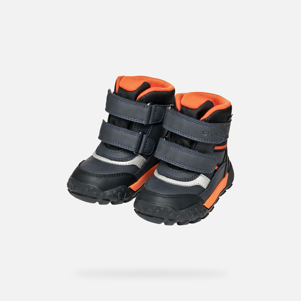 Winter boots TREKKYUP ABX TODDLER Navy/Orange - image number 7 | GEOX
