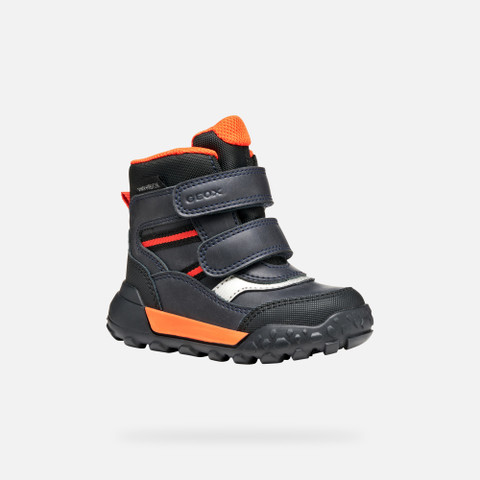 Winter boots TREKKYUP ABX TODDLER Navy/Orange - image number 2 | GEOX