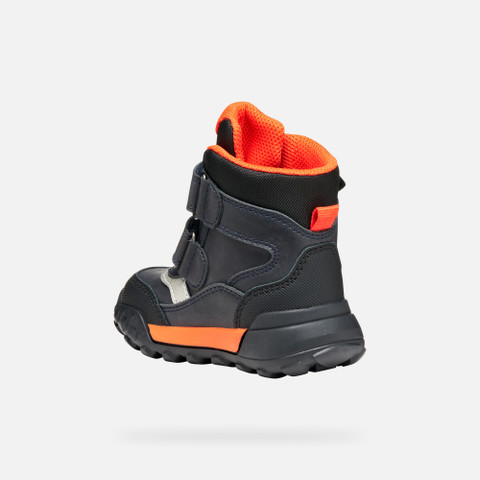 Winter boots TREKKYUP ABX TODDLER Navy/Orange - image number 3 | GEOX