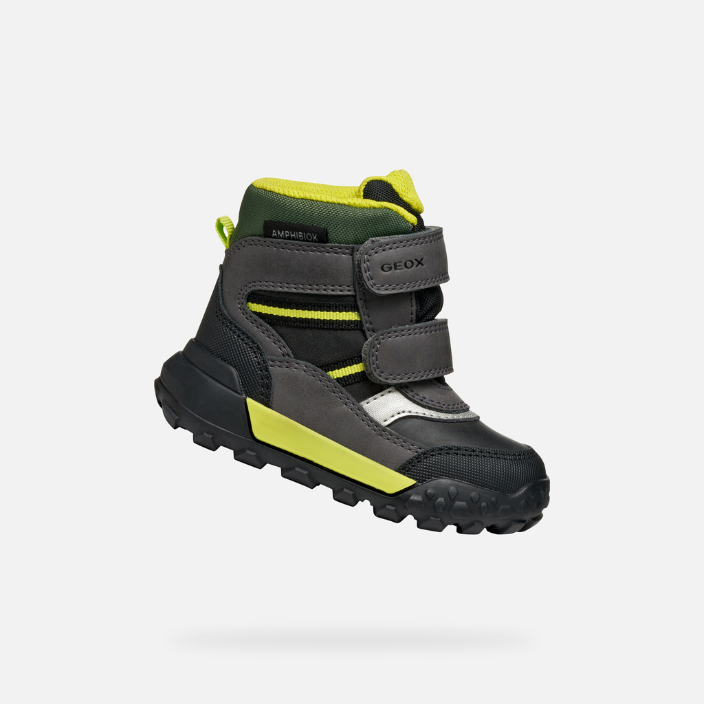 Waterproof boots TREKKYUP ABX TODDLER BOY Black/Fluo Green - image number 0 | GEOX