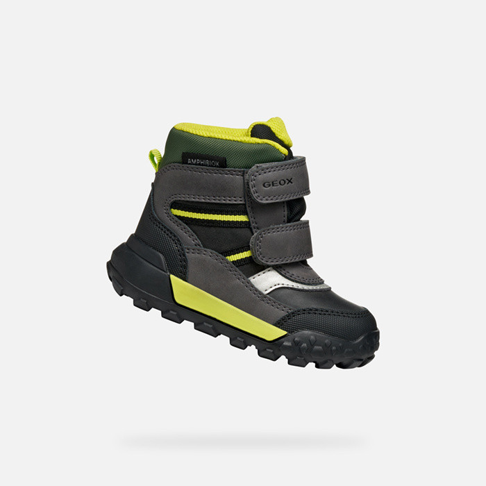 Waterproof boots TREKKYUP ABX TODDLER BOY Black/Fluo Green | GEOX