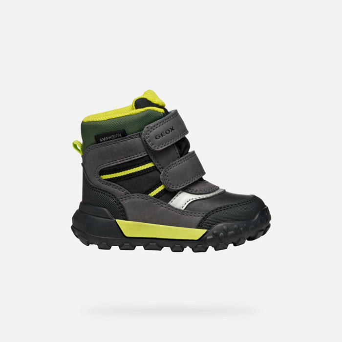 Waterproof boots TREKKYUP ABX TODDLER BOY Black/Fluo Green | GEOX