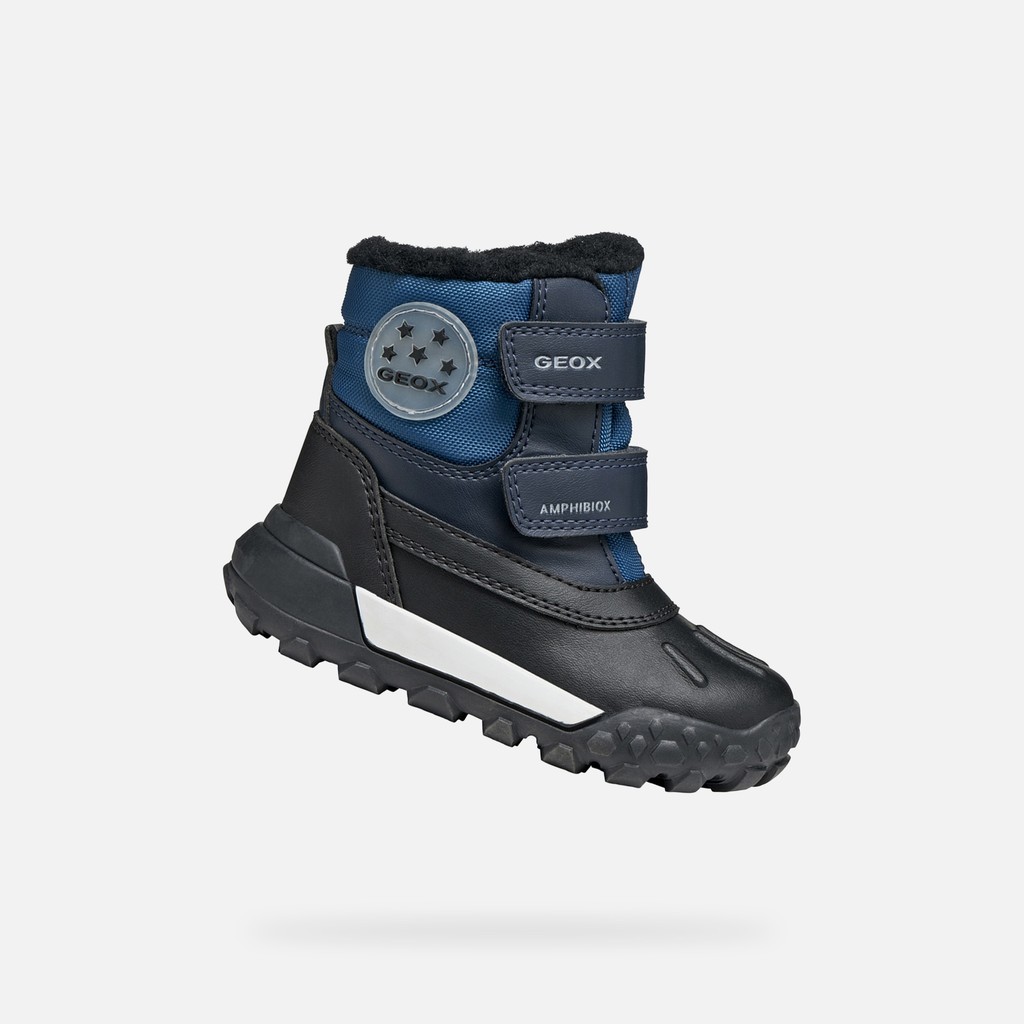 Waterproof ankle boots TREKKYUP ABX TODDLER BOY Navy/Jeans - image number 0 | GEOX