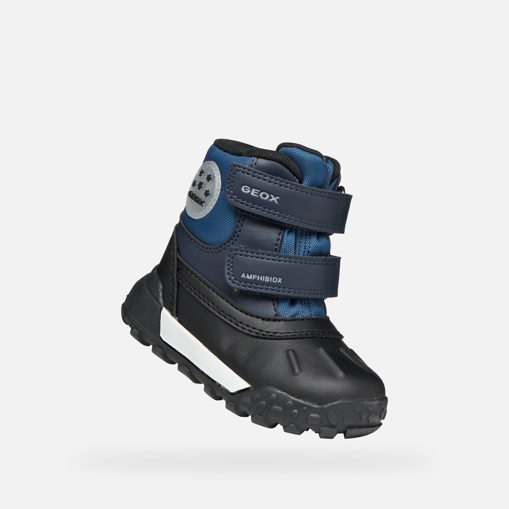 Waterproof ankle boots TREKKYUP ABX TODDLER BOY Navy/Jeans - image number 4 | GEOX