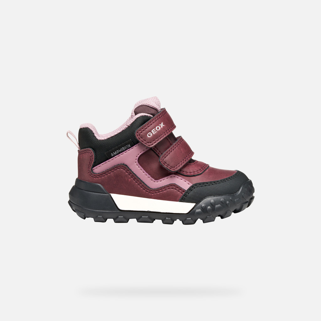 Winter boots TREKKYUP ABX BABY Burgundy/Rose - image number 1 | GEOX