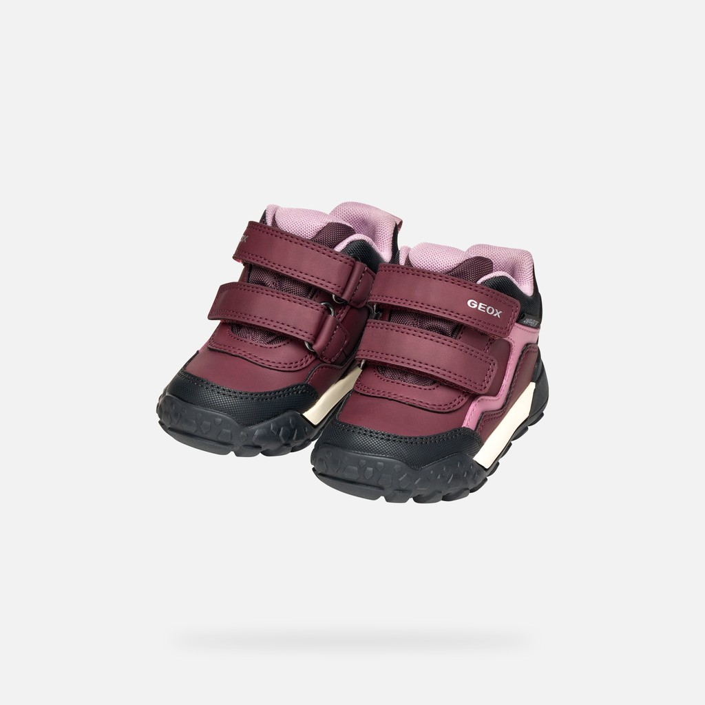 Winter boots TREKKYUP ABX BABY Burgundy/Rose - image number 7 | GEOX