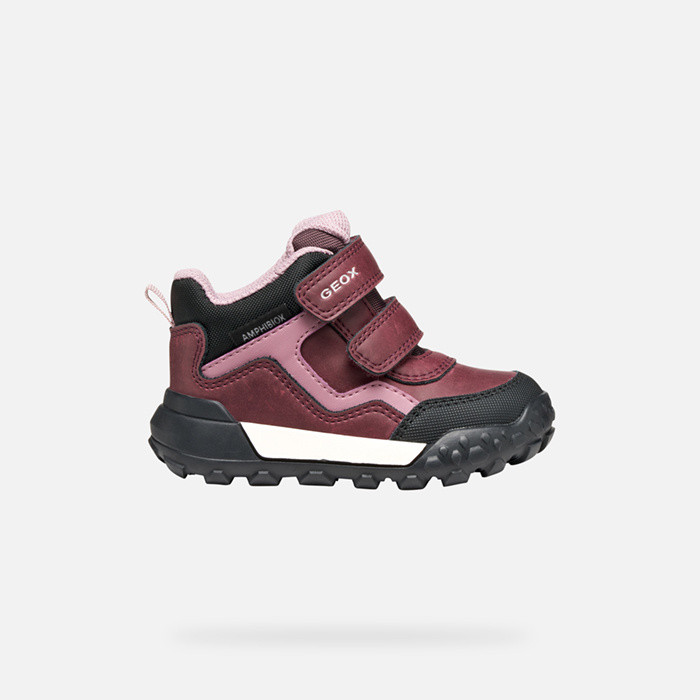 Winter boots TREKKYUP ABX BABY Burgundy/Rose | GEOX