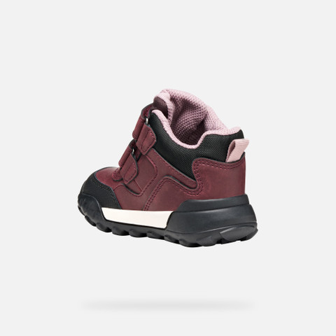 Winter boots TREKKYUP ABX BABY Burgundy/Rose - image number 3 | GEOX
