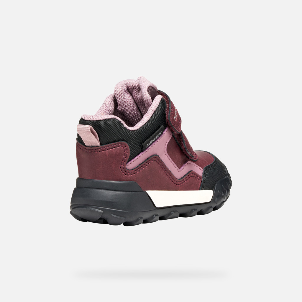 Winter boots TREKKYUP ABX BABY Burgundy/Rose - image number 4 | GEOX