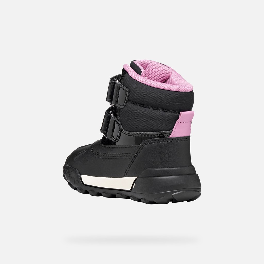 Waterproof snow ankle boots TREKKYUP ABX TODDLER GIRL Black/Dark Pink - image number 3 | GEOX