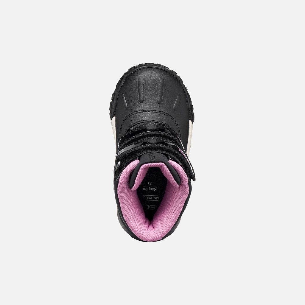 Waterproof snow ankle boots TREKKYUP ABX TODDLER GIRL Black/Dark Pink - image number 5 | GEOX