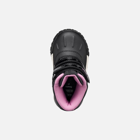 Waterproof snow ankle boots TREKKYUP ABX TODDLER GIRL Black/Dark Pink - image number 5 | GEOX